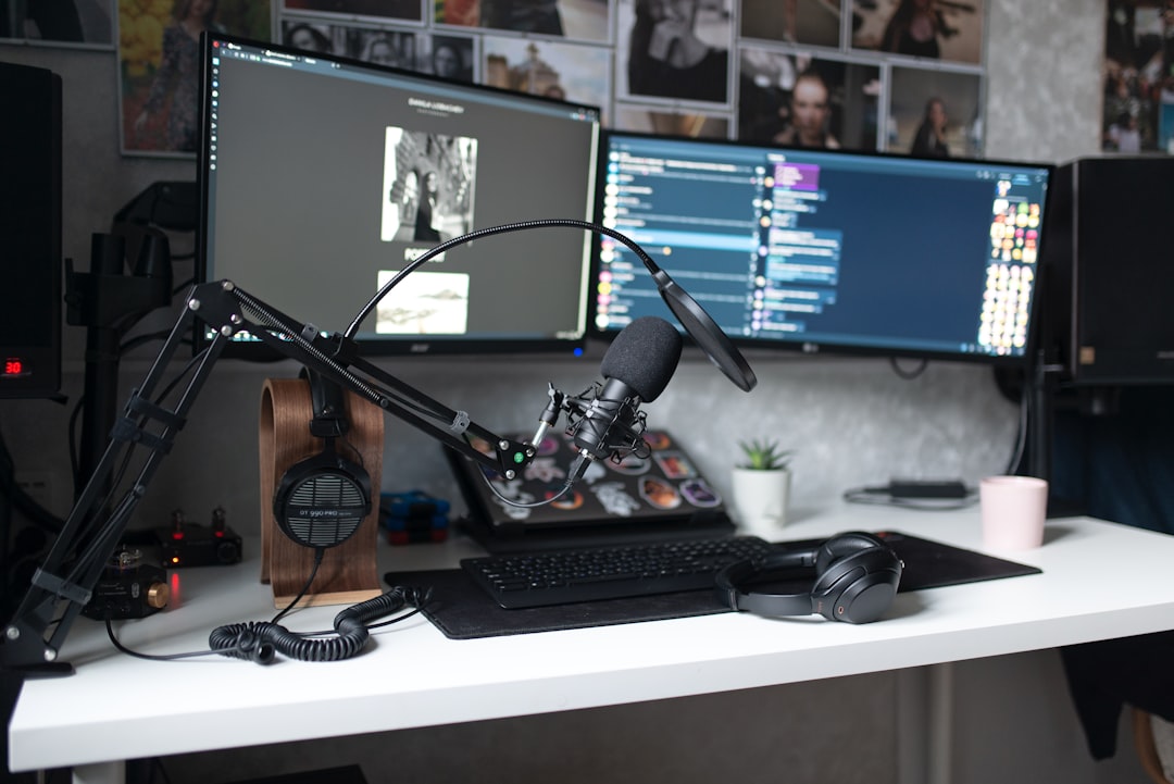 A Modern High End Workspace Featuring Ai Tools Automation Software On Sleek Monitors And A Divers